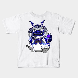 Samurai Cute Fat Cat Kids T-Shirt